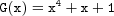G(x)=x^4+x+1 G(x)=x^4+x+1