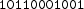 10110001001 10110001001