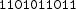 1101011011 1101011011