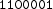 1100001 1100001
