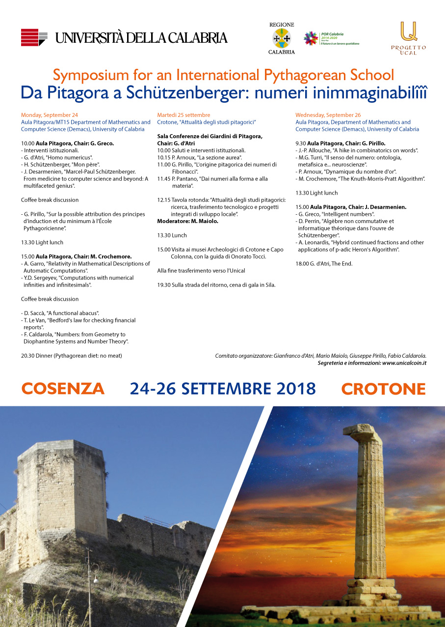Da Pythagora a
Schützenberger