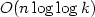 O(n\log\log k)