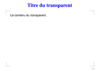 exemple de transparent