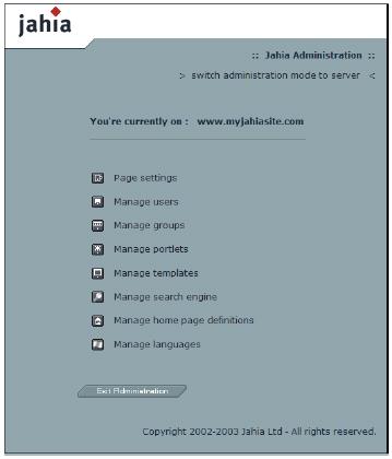 Administration du site