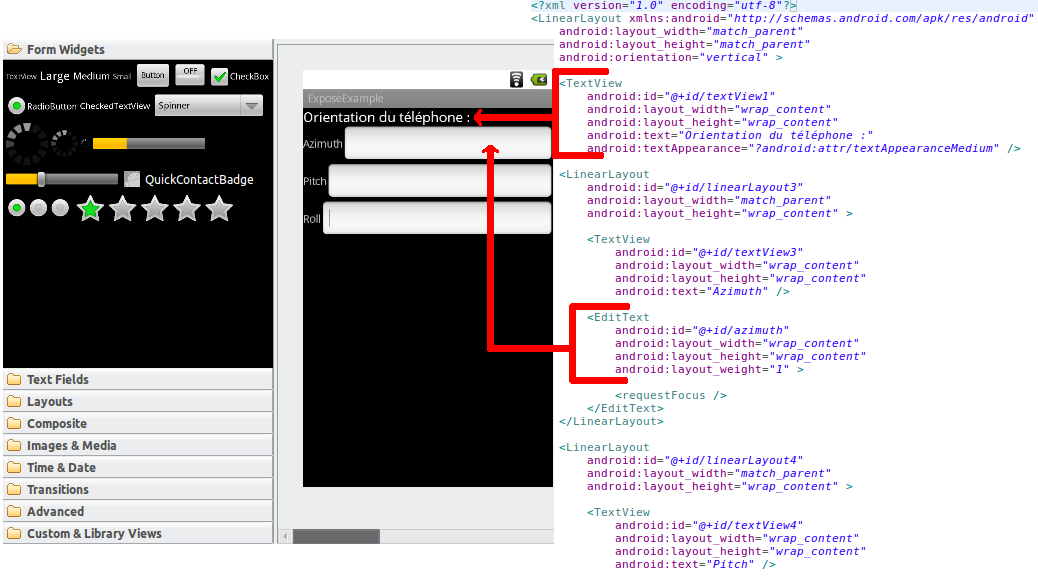 Construction de l'interface graphique grâce au plugin Eclipse