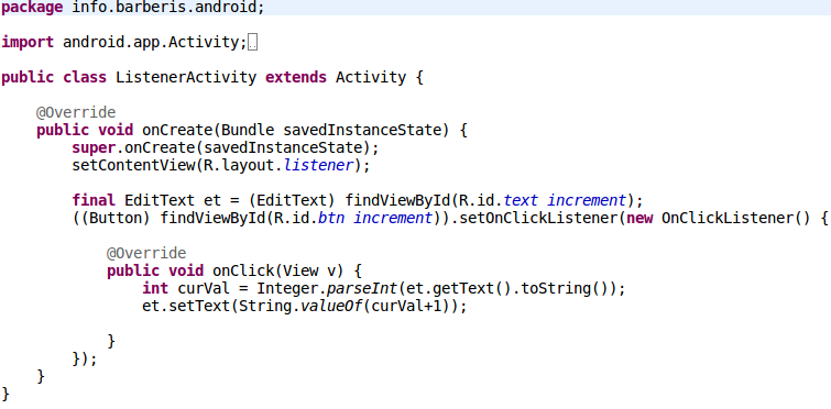 Code source de l'application