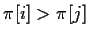 $\pi[i]>\pi[j]$