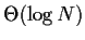 $\Theta(\log N)$