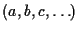 $(a,b,c,\ldots)$