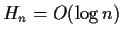 $H_n=O(\log n)$