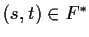 $(s,t)\in F^*$